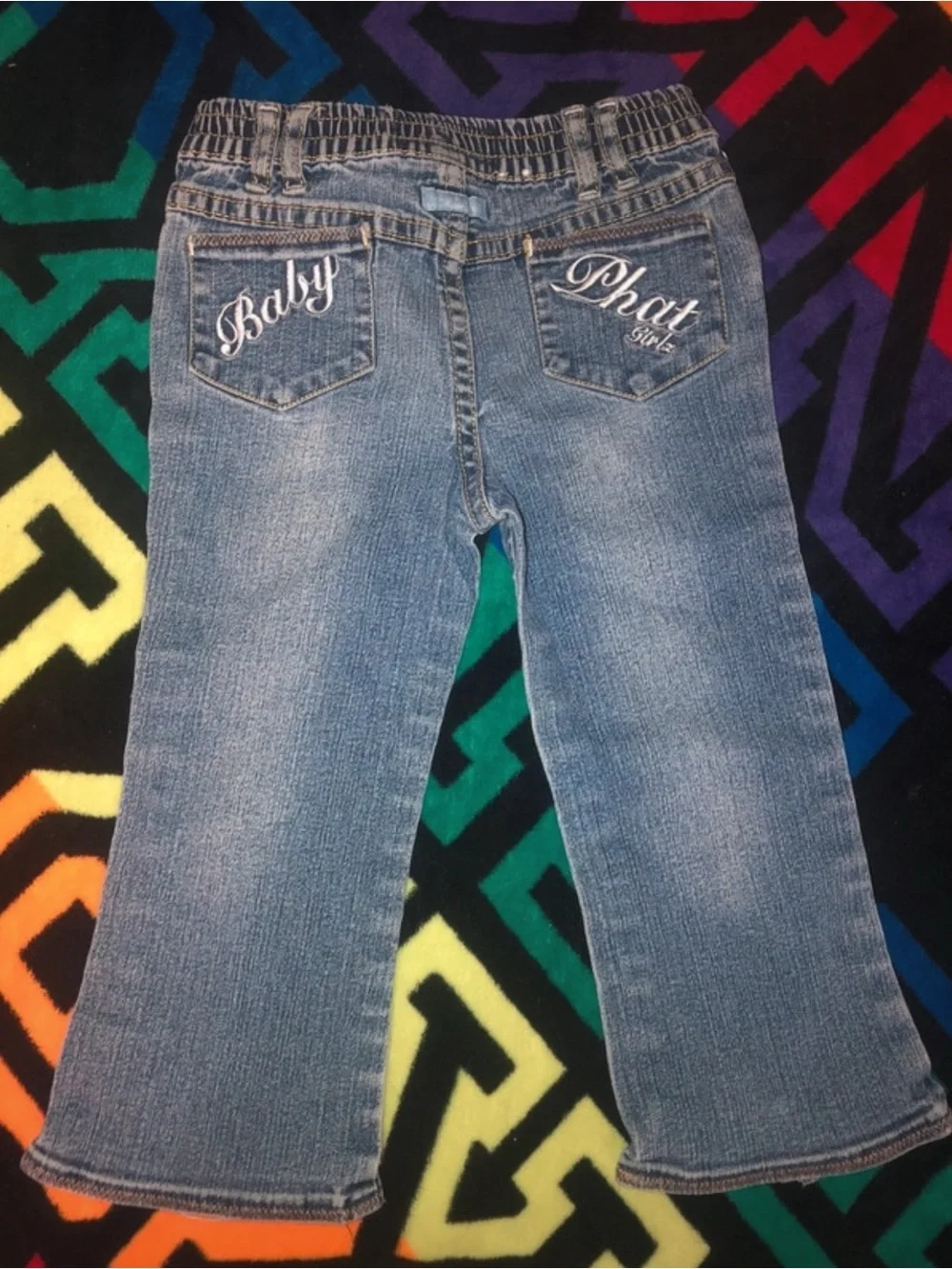 Y2K Vintage Baby Phat Toddlers Blue Denim Jeans - flare leg Fit